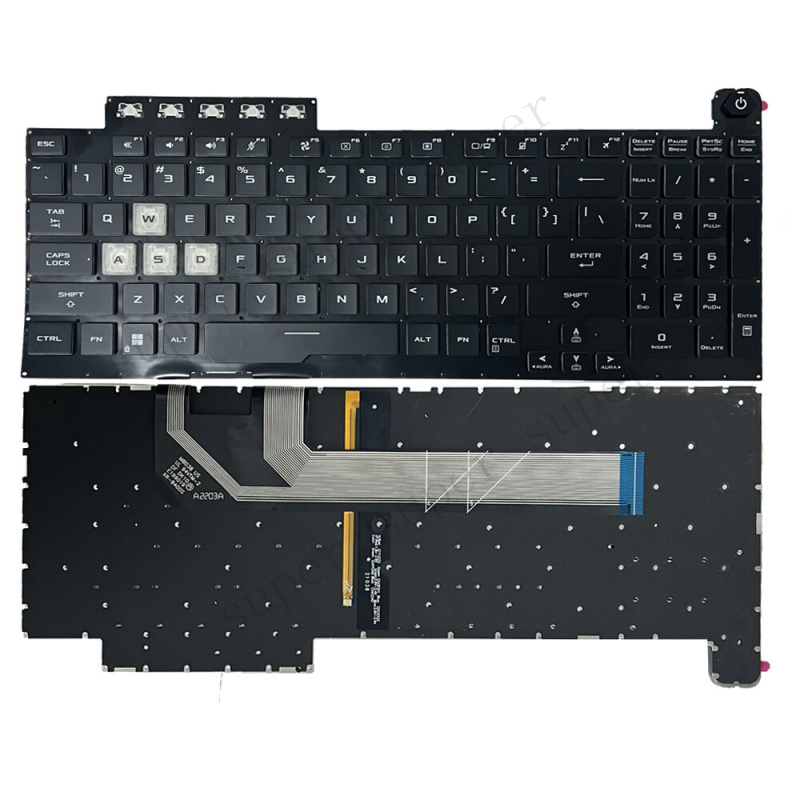 Gaming Keyboard Backlit - S++ Black US Backlit Keyboard for