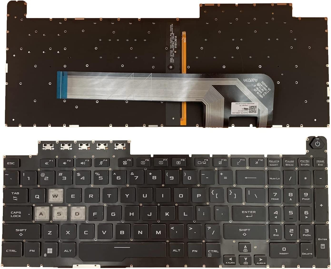 Gaming Keyboard Backlit - New for Asus TUF Gaming F17
