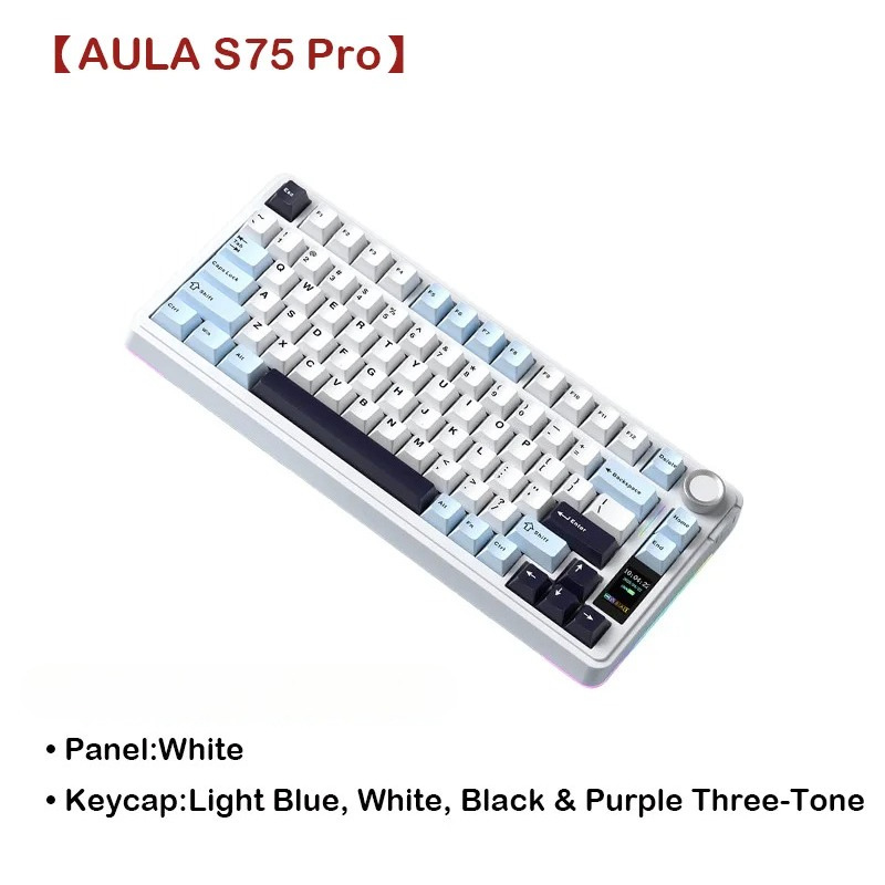 Gaming Keyboard Hot Swappable - AULA S75 Pro Wireless Mechanical Keyboard
