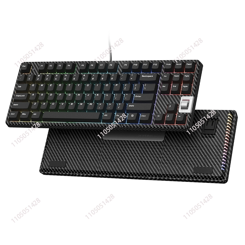 Gaming Keyboard Backlit - F87 Walnut 75% Wired Gaming Mechanical