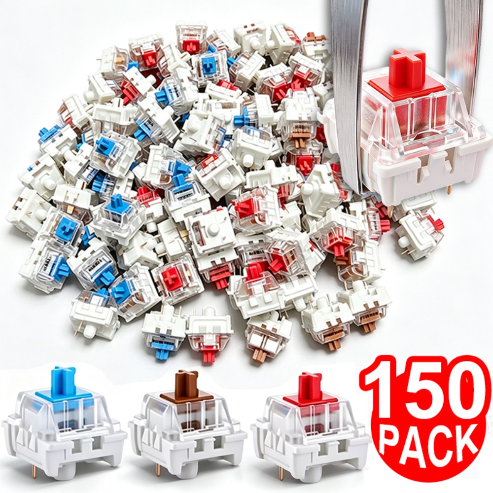 1-150Pcs 3 Pin DIY Mechanical  - Gaming Keyboard Blue 评论和价格