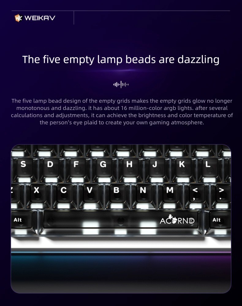 NEW WEIKAV Nut65 Aluminum Allo - Gaming Keyboard Hot Swappable 评论和价格