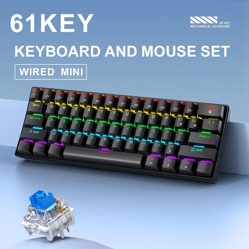 APAYADO K61 Mini Mechanical Ke - Gaming Keyboard Blue 评论和价格