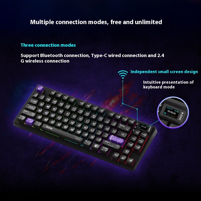 MSI FORGE GK600 W DUKE Three M - Gaming Keyboard Hot Swappable 评论和价格