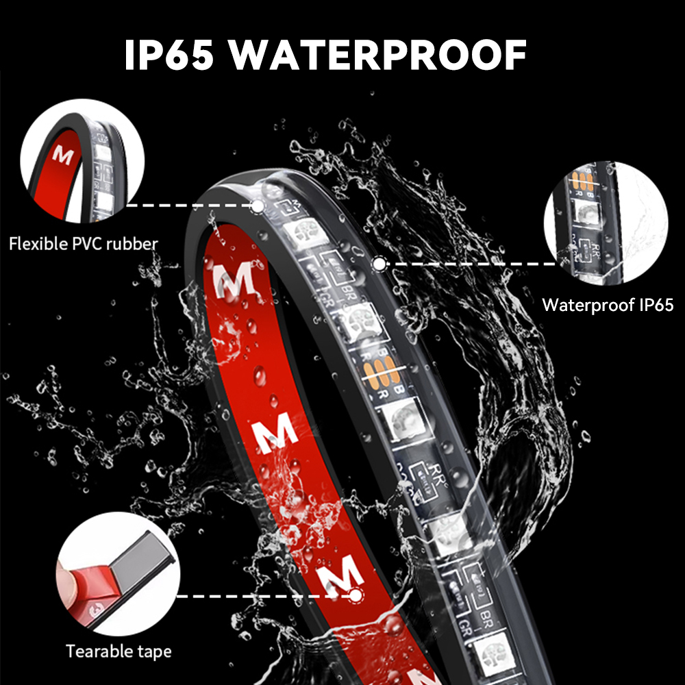 RGB Motorcycle LED Underglow A - Rgb Underglow Strip 评论和价格