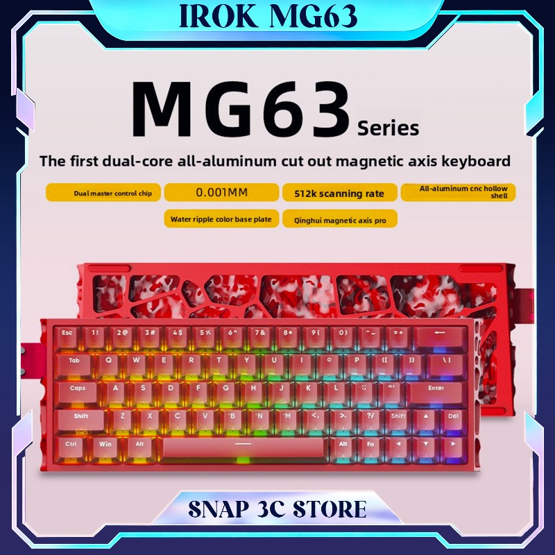 IROK MG63 CNC Aluminum Magneti - Gaming Keyboard Hall Effect Switches 评论和价格