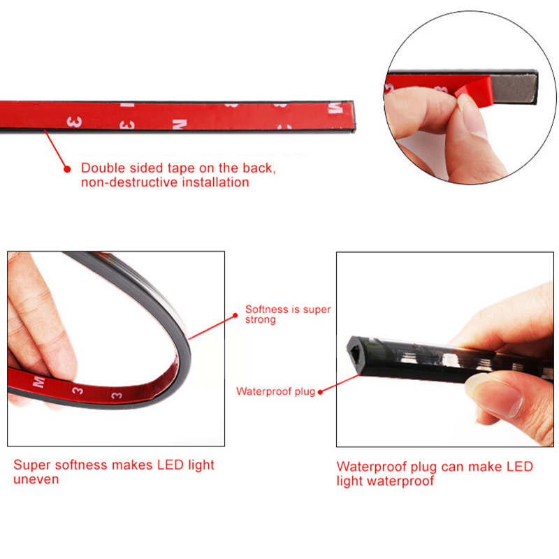 Niscarda 4PCS 12V IP65 App Con - Rgb Underglow Strip 评论和价格