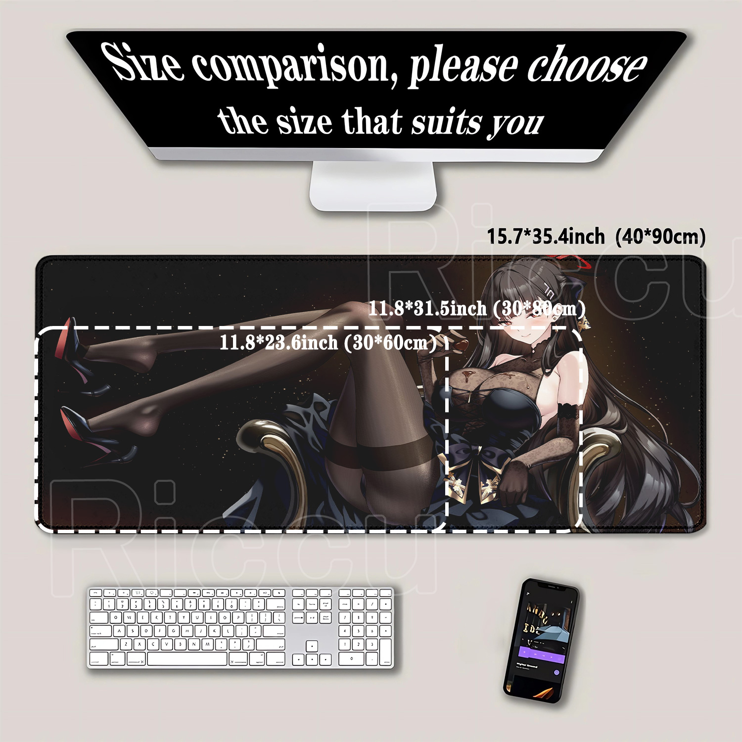 Anime girl Tsukatsuki Rio Blue - Gaming Keyboard Blue 评论和价格